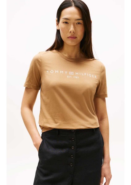 Kadın Regular Corp Logo Kısa Kollu T-Shirt