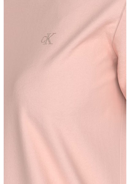 Kadın Ss Monogram Crew T-Shirt - Pudra indirimleri