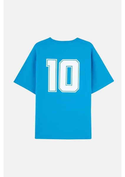 Number 10 Oversize T-Shirt - Mavi