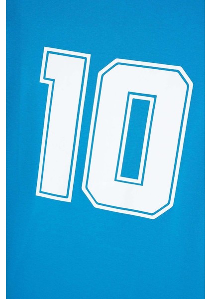 Number 10 Oversize T-Shirt - Mavi modelleri