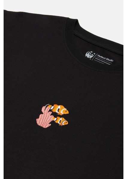 Palyaço Balığı Crop Light-Weight T-Shirt - Siyah fiyatları