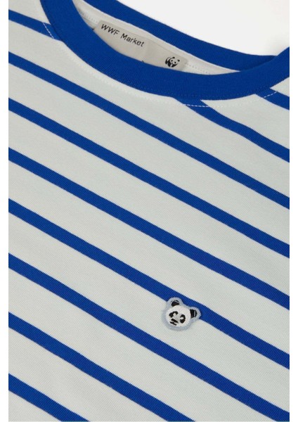 Panda Supreme Çizgili T-Shirt - Mavi/krem fiyatları