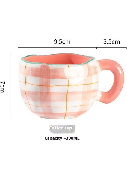 El Tutam Kahve Fincanı Sevimli Kız Kalp Seramik Fincan Ev El Boyaması Yüksek Değerli Ikindi Çayı Fincanı Su Dağı Yaratıcı Daklar (Yurt Dışından)