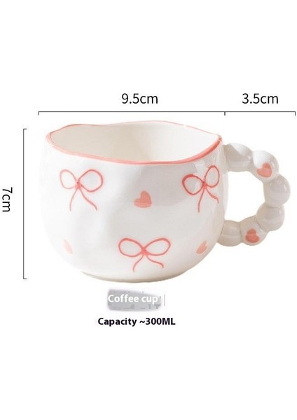 El Tutam Kahve Fincanı Sevimli Kız Kalp Seramik Fincan Ev El Boyaması Yüksek Değerli Ikindi Çayı Fincanı Su Dağı Yaratıcı Daklar (Yurt Dışından)