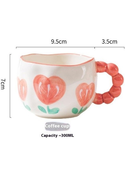 El Tutam Kahve Fincanı Sevimli Kız Kalp Seramik Fincan Ev El Boyaması Yüksek Değerli Ikindi Çayı Fincanı Su Dağı Yaratıcı Daklar (Yurt Dışından)