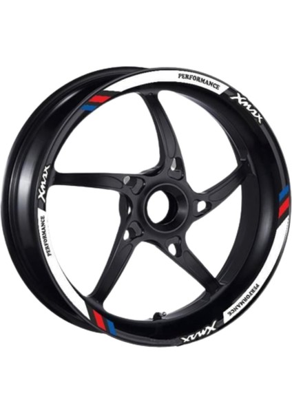 Honda M Power Beyaz Yamaha Xmax Uyumlu 1 Set Jant Şeridi