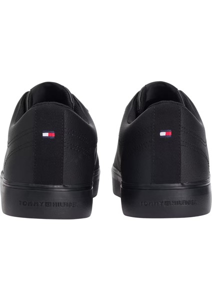 Erkek Bileksiz Vulkanize Sneaker - Siyah fırsatları