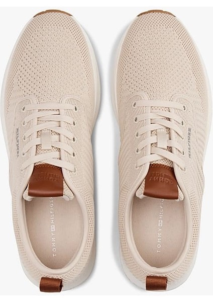 Erkek 3D Dokulu Örgü Bileksiz Sneaker - Bej indirimleri
