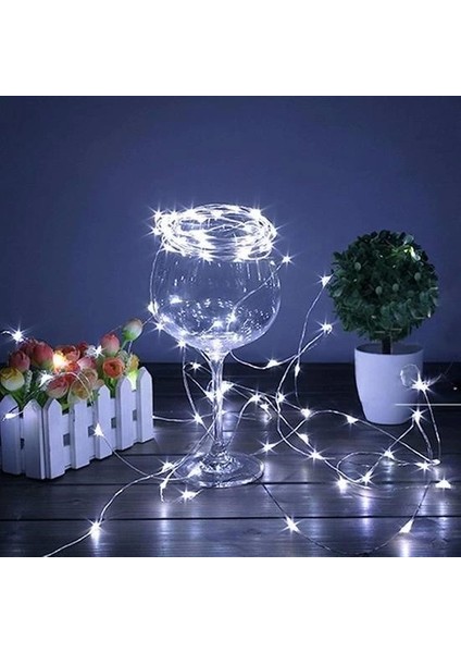 Bfs Pilli 5 Metre Dekoratif Peri LED Beyaz Aydınlatma Süsleme Lambası modelleri