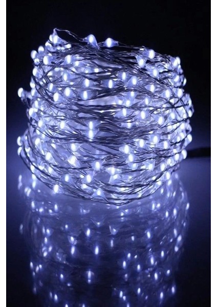 Bfs Pilli 5 Metre Dekoratif Peri LED Beyaz Aydınlatma Süsleme Lambası