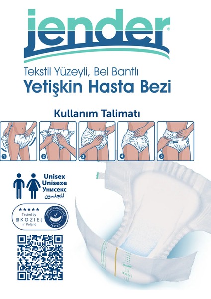 Bel Bantlı Hasta Bezi XXL 20'li 4 Paket modelleri