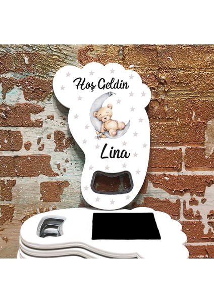 Otuz9 Ayak İzi Açacaklı Magnet - Çocuk - Bebek - Doğum Günü - Baby Shower - Yeni Doğan - Sünnet - Mevlüt - Diş Buğdayı (25 Adet)