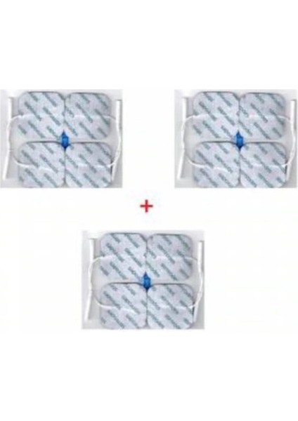 Kablolu Tens Pedi 5x5 Cm, 3'lü Set, Güvenli ve Konforlu Kullanım Için Ideal