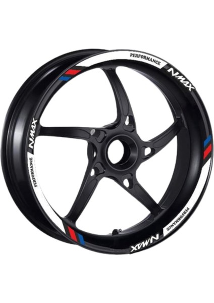 Honda M Power Beyaz Yamaha Nmax Uyumlu 1 Set Jant Şeridi