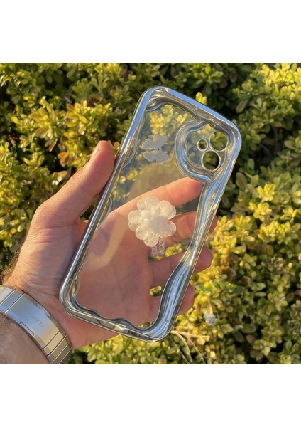 Samsung Galaxy A05 Kılıf Gümüş Taşlı Darbe Önleyici Silikon Kapak fiyatları