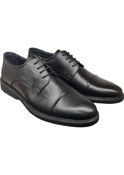 Bağcıklı Erkek Hakiki Deri Orta Kısım Kırışık Deri Kat Burun Model Kalın Poli Taban Kundura BC-917-KPOLI modelleri