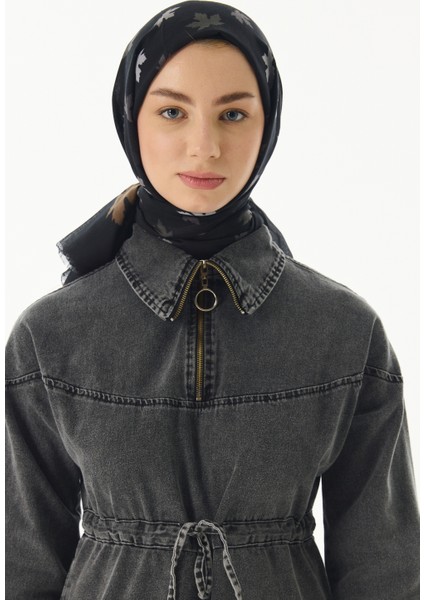 Zeta Siyah Yaprak Desen Pamuklu Şal fiyatları