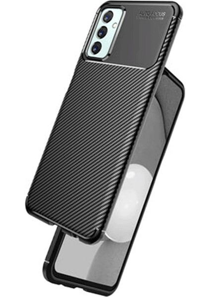 Samsung Galaxy M23 Kılıf Auto Focus Karbon Kapak - Siyah - KA8286-4016