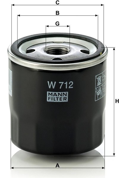 Mw 712 - Yağ Filtresi - Mann Fılter fiyatları