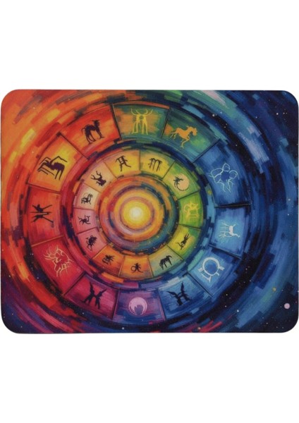 Astroloji Desenli 40X 28 cm Gamepad Kaymaz Taban Optik Bilgisayar Oyuncu Gaming Mouse Pad Mausepad