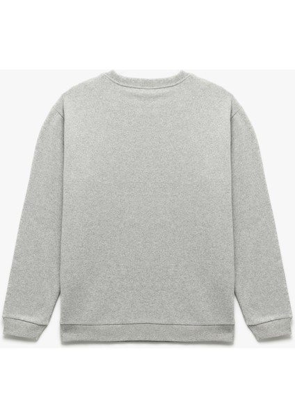 Uzun Kollu Bisiklet Yaka Baskılı Sweatshirt fiyatları