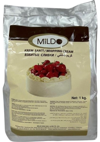 Krem Şanti Toz 1 kg – Hazır Toz Şekerli Krem Şanti