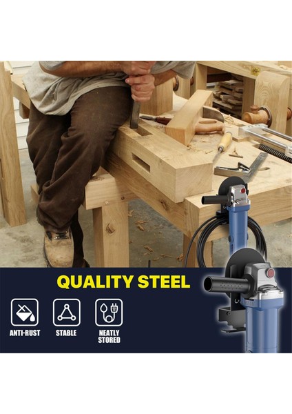 2 Paket Açı Taşlama Makinesi Tutucu, Açı Taşlama Makinesi Standı Alet Duvar Montajı (Yurt Dışından)