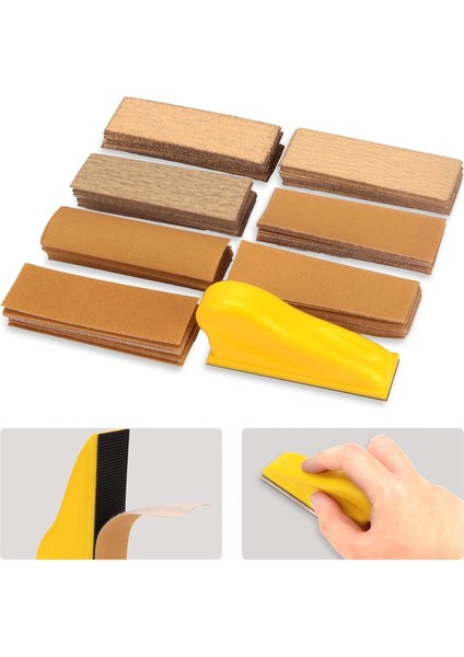 Mikro Tip Detay Zımpara Kağıdı Seti, 3,5x1 Inç Mini El Zımpara Bloğu (Yurt Dışından) fiyatları