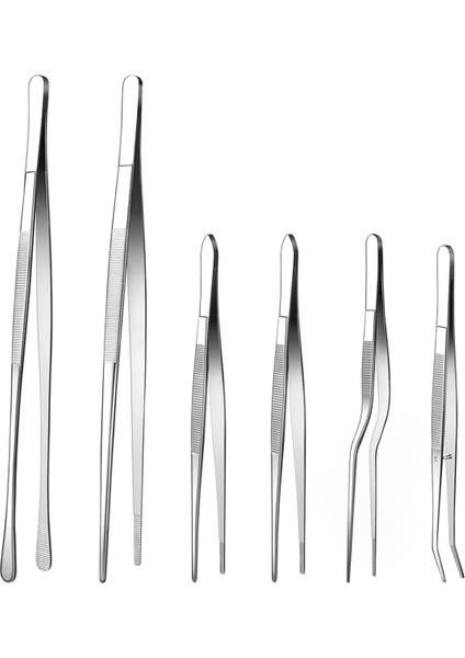 6 Adet Cımbız Pensesi Seti, Paslanmaz Çelik Gıda Cımbızı (Yurt Dışından)