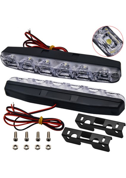 Genel Araç Farları Için 6 LED Süper Parlak Gündüz Farları (Yurt Dışından) modelleri