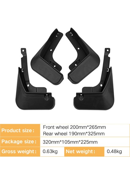 4 Adet Araba Çamurluk Çamurlukları Zeekr 001 2021-2023 Için (Yurt Dışından) fırsatları