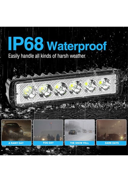 6 Inç LED Işık Çubuğu Beyaz 30W 6000K Çalışma Pod'ları Tek Sıralı Off Road (Yurt Dışından) indirimleri