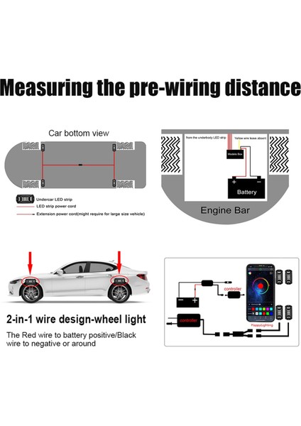 Kamyonlar Için 4 Pod Kaya Işıkları Rgb Alt Aydınlatma LED Işıkları (Yurt Dışından) fırsatları