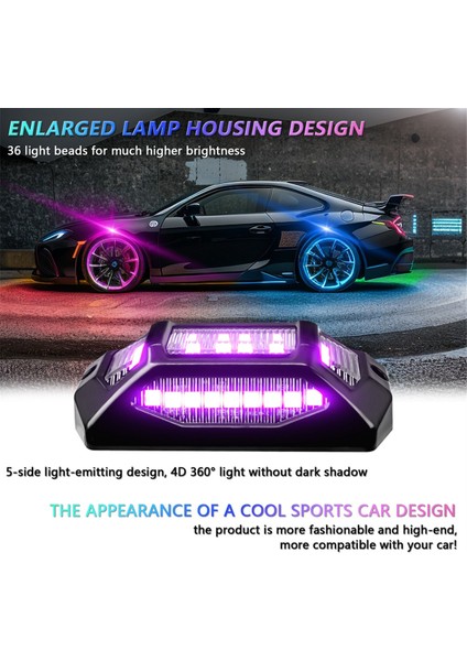 Kamyonlar Için 4 Pod Kaya Işıkları Rgb Alt Aydınlatma LED Işıkları (Yurt Dışından) indirimleri
