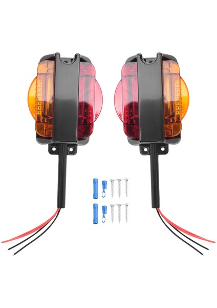 2 Adet Amberred LED Işaret Işıkları LED Römork Işık Tertibatı (Yurt Dışından)