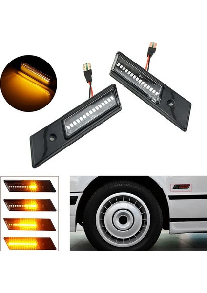 Akışlı Yan Lamba LED Gösterge Sinyal Lambası Araba (Yurt Dışından)