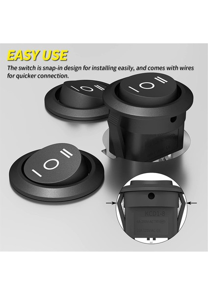 10 Adet Kcd1 12V 3 Pin 3 Pozisyonlu Açık Kapalı Açık Dc Daire Geçiş Anahtarı (Yurt Dışından) modelleri