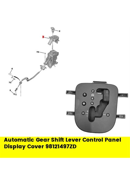 Vites Kolu Kontrol Paneli 98121497ZD C4 2015-2019 Için (Yurt Dışından) fırsatları