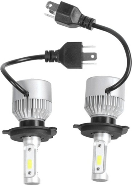 2 Çift S2 H4 72W 8000LM LED Far Araba Hilo Beam Ampuller 6000K Beyaz (Yurt Dışından) fırsatları
