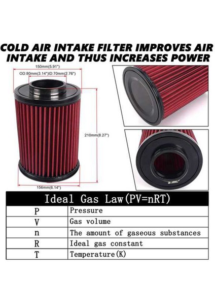 Focus Escape Için 70MM Yüksek Akışlı Araba Hava Filtresi -OFI106 (Yurt Dışından) modelleri