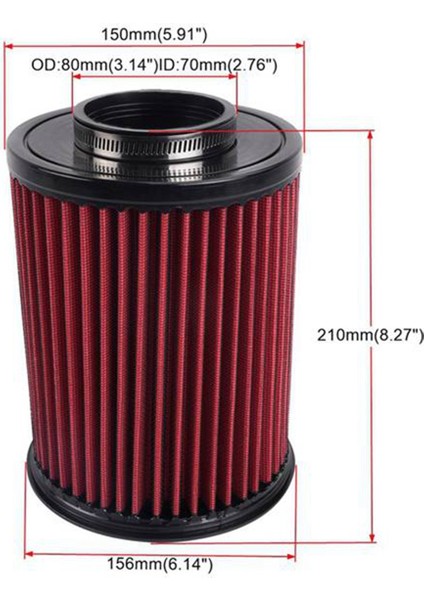 Focus Escape Için 70MM Yüksek Akışlı Araba Hava Filtresi -OFI106 (Yurt Dışından) indirimleri