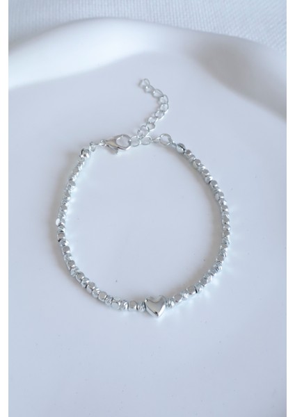 Kadın Bileklik 14K Kalp Detay Küp-Dorika Zincir Bileklik fiyatları