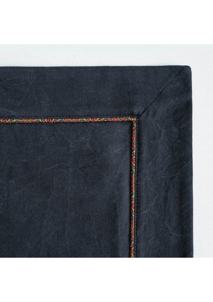 Havin Çift Kişilik Nevresim Takımı %100 Organik Pamuk Saten Parça Boya Antrasit 200X220 cm