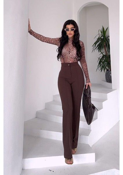 Full Likralı Palazzo Pantolon