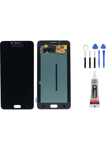 Samsung C7 Pro C7010 Siyah Uyumlu Ekran LCD Dokunmatik Tamir Seti Hediyeli