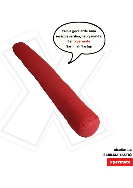 Sarılma Yastığı , Uyku Yastığı , Bacak Arası Yastığı Silindir 150 x 20 cm Kırmızı fiyatları