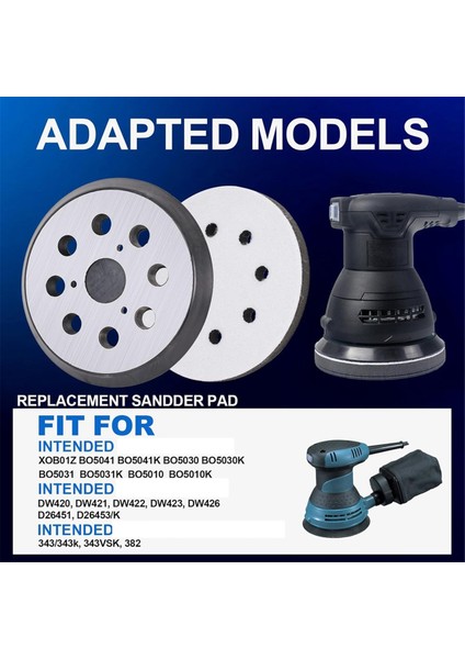 Orbital Zımpara Yedek Pedi, XOB01Z BO5041/K BO5030/K BO5031 Için (Yurt Dışından) modelleri