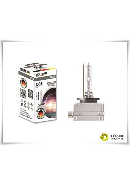 28313 - Ampul D3S 12V 35W Xenarc 4300K Kahverengi Çubuk