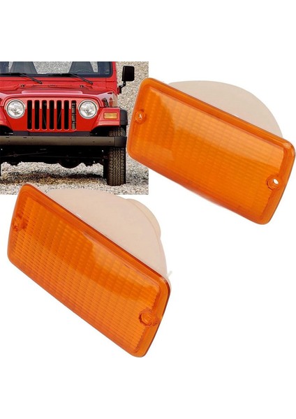 Araba Ön Dönüş Sinyal Lambası Kapağı Tj 97-2006 Siyah (Yurt Dışından)