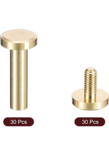 30 Paket Pirinç Chicago Vidaları, 30X8MM Düz Vida (Yurt Dışından) fiyatları